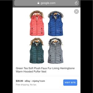 Green Tea brand faux vest